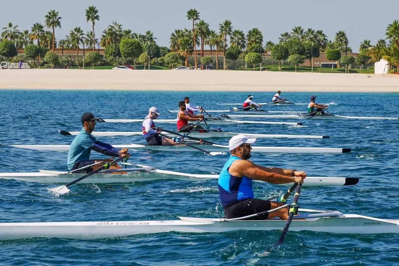 Single sculls on a calm morning