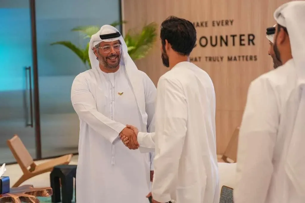 Guests greeting each other at a federation event